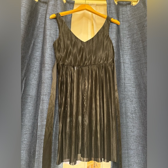 Black Sparkly Semi Sheer Dress - Picture 3 of 4